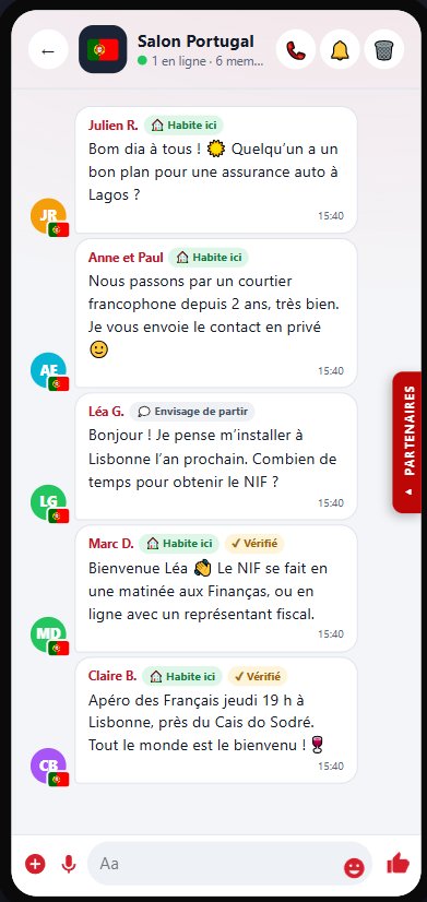Salon sur smartphone